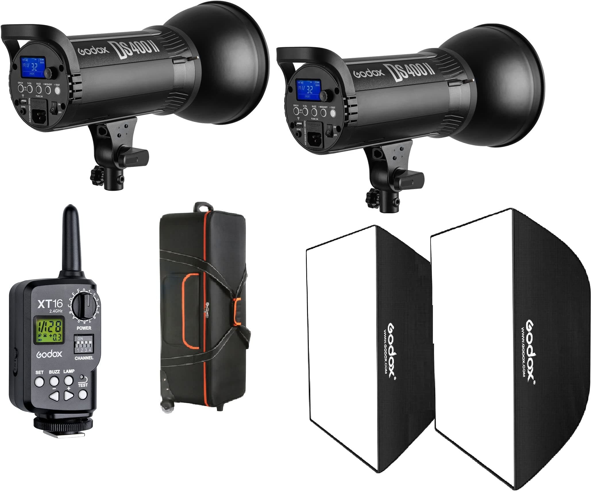 2 Godox DS400II Studio Light Kit
